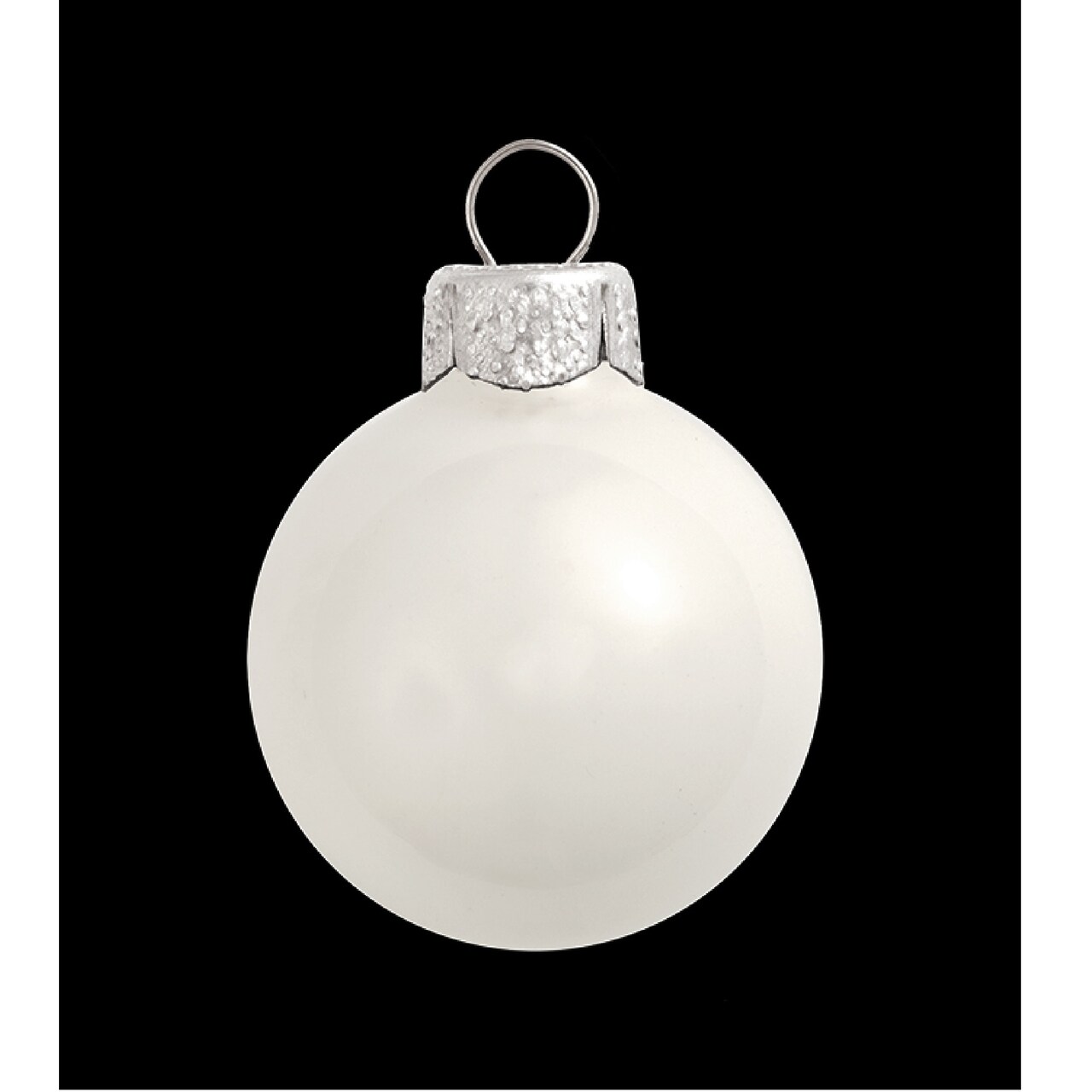Whitehurst White Shiny Glass Ball Christmas Ornament 7" (180mm)